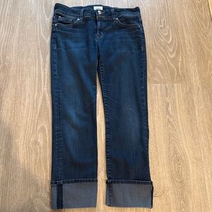 Hudson Jeans Dark Blue Ankle Cropped Denim